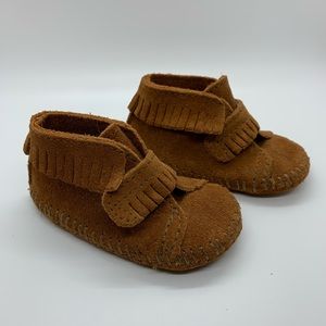 Minnetonka- front strap bootie